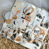 halloween ephemera die cut pocket, 30+ pieces,