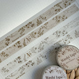 vintage botanical washi tape bundle