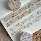 vintage botanical washi tape bundle