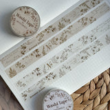 vintage botanical washi tape bundle