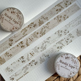 vintage botanical washi tape bundle