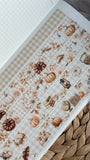 Autumn season, gingham grid washi tape bundle