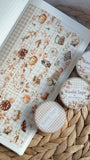 Autumn season, gingham grid washi tape bundle