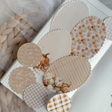 floral pumpkin ephemera die cut pocket, 40+ pieces,