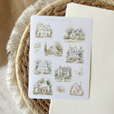 countryside houses sticker sheet