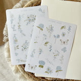 blue floral  sticker sheet