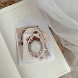 pink harvest ephemera and sticker die cut pocket, 29+ pieces,