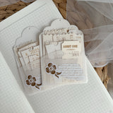 ticket ephemera die cut pocket, 19 pieces