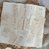 ticket ephemera die cut pocket, 19 pieces