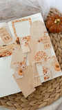 Pumpkin soul ephemera and sticker die cut pocket, 35+ pieces,