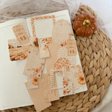 Pumpkin soul ephemera and sticker die cut pocket, 35+ pieces,