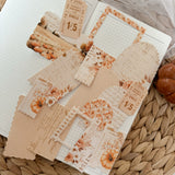 Pumpkin soul ephemera and sticker die cut pocket, 35+ pieces,