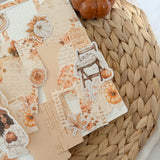 Pumpkin soul ephemera and sticker die cut pocket, 35+ pieces,