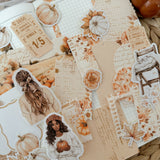 Pumpkin soul ephemera and sticker die cut pocket, 35+ pieces,