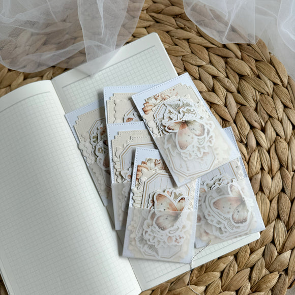 floral pumpkins ephemera and sticker die cut pocket, 20+ pieces
