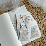 floral pumpkins ephemera and sticker die cut pocket, 20+ pieces