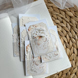 floral pumpkins ephemera and sticker die cut pocket, 20+ pieces