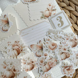 floral pumpkins ephemera and sticker die cut pocket, 20+ pieces