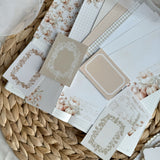 soft pumpkin ephemera and paper set, 30+ pieces