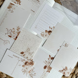 autumn flower paper ephemera cut out pocket, journaling cards