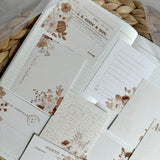 autumn flower paper ephemera cut out pocket, journaling cards
