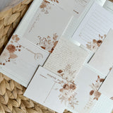 autumn flower paper ephemera cut out pocket, journaling cards