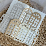 mixed paper window cut outs pocket, 7 pieces