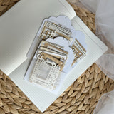 mixed paper vintage photo frames cut outs pocket, 20 pieces