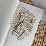 mixed paper vintage photo frames cut outs pocket, 20 pieces