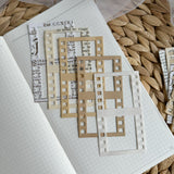 mixed paper vintage photo frames cut outs pocket, 20 pieces