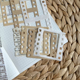 mixed paper vintage photo frames cut outs pocket, 20 pieces
