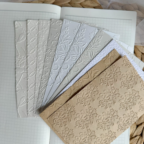 embossed paper cut out set, 10 pieces