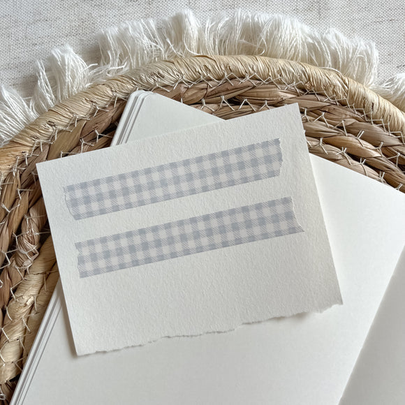 blue gingham grid washi tape