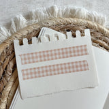 peach gingham grid washi tape