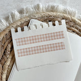 peach gingham grid washi tape