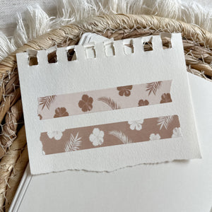 tropical brown washi tape