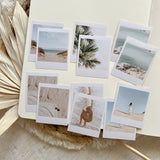 summer beach die cut polaroid sticker pocket, vintage sticker, planner sticker, 12 pieces