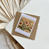 sunflower summer die cut polaroid sticker pocket, vintage sticker, planner sticker, 12 pieces