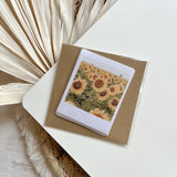 sunflower summer die cut polaroid sticker pocket, vintage sticker, planner sticker, 12 pieces