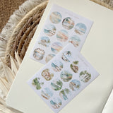 summer landscape dot sticker sheet