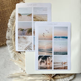 sunset beach picture  sticker sheet