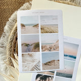 sunset beach picture  sticker sheet