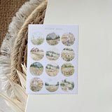 summer meadow dot sticker sheet