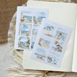 costal summer picture sticker sheet