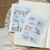 costal summer picture sticker sheet