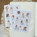 costal living girls sticker sheet