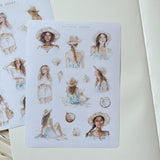 costal living girls sticker sheet