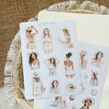 costal living girls sticker sheet