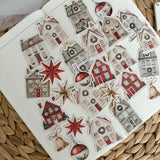christmas village die cut sticker pocket
