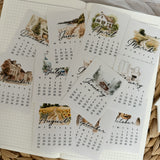 2026 mini icon die cut calendar stickers